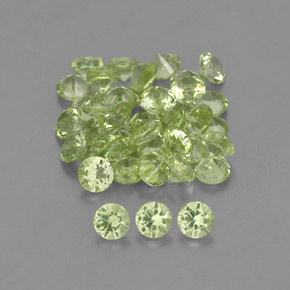 1.47 ct Green Peridot Stone, Natural Peridot in Diamond-Cut Shape for Sale
