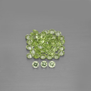 1.46 ct Green Peridot Gemstone, Peridot Gem in Diamond-Cut Shape for Sale.