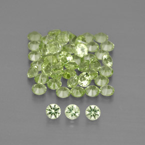 1.48 ctw Green Peridot Stones, Natural Peridot in Diamond-Cut Shape for Sale