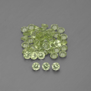 1.48 ct Green Peridot Gemstone, Peridot Gem in Diamond-Cut Shape for Sale.