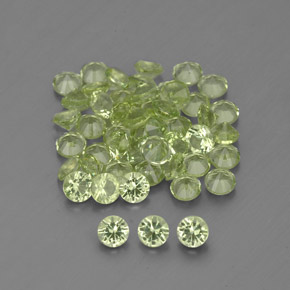 1.48 ct Green Peridot Stone, Natural Peridot in Diamond-Cut Shape for Sale