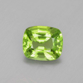 Péridot Vert Coussin 9,4 x 8,1mm de Birmanie, poids de 2,75 ct, pierre gemme naturelle Non traité de pureté VS, 1 pièce de péridots cushion-cut, couleur : Vert éclatant, dureté de Mohs de 6.5 à 7 convient aux bijoux de tous les jours, pierre de sagesse, Photo A