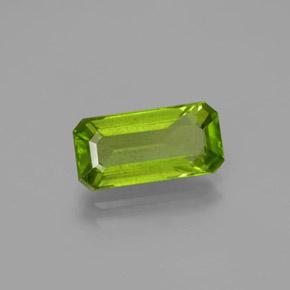 Lively Green Peridot Gem - 3.8ct Octagon Facet (ID: 380782)