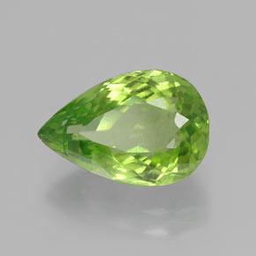 5.06 ct Green Peridot Stone, Natural Peridot in Pear Facet Shape for Sale