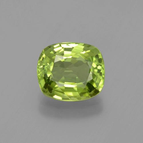 Lively Green Peridot Gem - 2.4ct Cushion-Cut (ID: 398349)