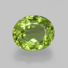 Verde acceso Peridoto Gem - 4.2ct Ovale sfaccettato (ID: 398398)