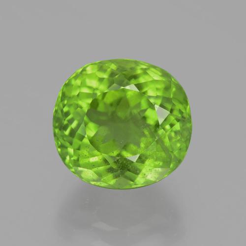 Ярко-зеленый Хризолит Камень - 5.4ct Фасетный Овал (ID: 399258)