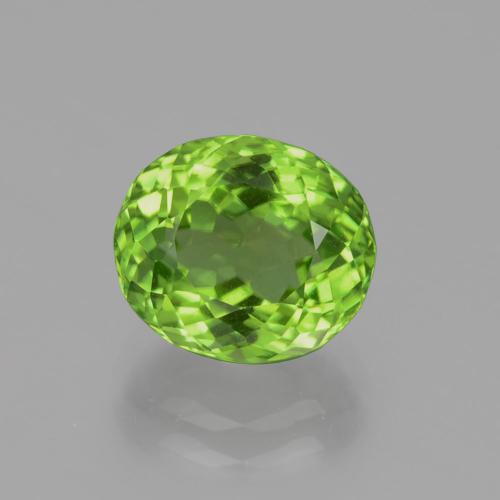 Medium Green Хризолит Камень - 3.7ct Овальная Португальская Огранка (ID: 399261)