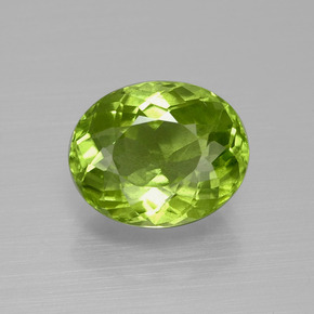 Lively Green Peridot Gem - 3.6ct Oval Portuguese-Cut (ID: 399311)