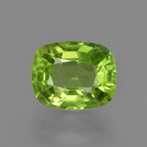 Peridoto 8,9 x 7,2mm verde Taglio a cuscino dal Myanmar, peso di 2,35 ct, gemma naturale non trattati in purezza VS, 1 pezzo Peridoto - Colore: Verde acceso, durezza Mohs di 6,5 - 7 adatto per gioielli da indossare ogni giorno, Photo A