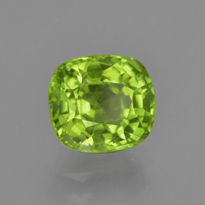 1.99 ct Green Peridot Stone, Natural Peridot in Cushion-Cut Shape for Sale
