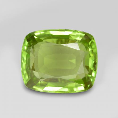 Verde amarillento Peridoto Gema - 2.6ct Corte en Forma Cojín (ID: 415705)
