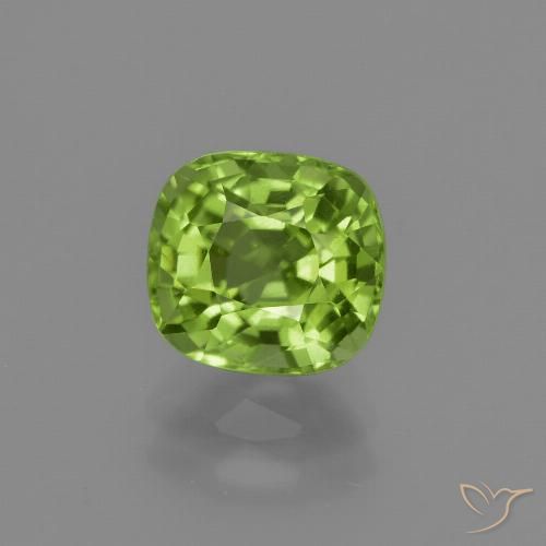 1.98ct Natural Lively Green Peridot, Cushion, VS