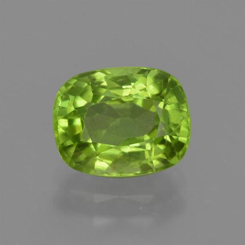 Verde medio Peridoto Gema - 2.4ct Corte en Forma Cojín (ID: 415795)