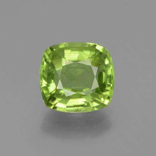 Verde amarillento Peridoto Gema - 2.7ct Corte en Forma Cojín (ID: 437721)
