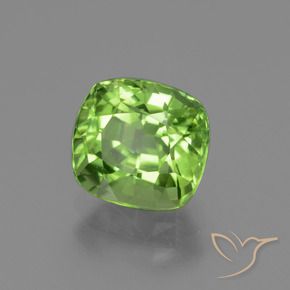 2.10 ct Green Peridot Stone, Natural Peridot in Cushion-Cut Shape for Sale