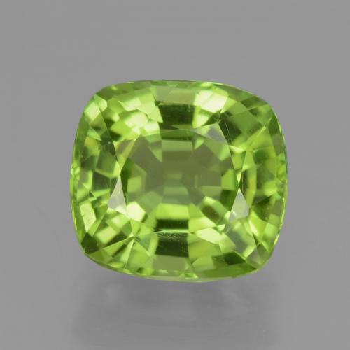 Verde medio Peridoto Gema - 2.6ct Corte en Forma Cojín (ID: 437844)