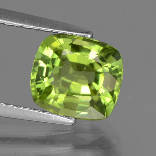 Verde amarillento Peridoto Gema - 2.1ct Corte en Forma Cojín (ID: 437910)