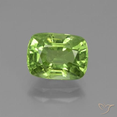 2.14ct Natural Medium Green Peridot, Cushion, VS