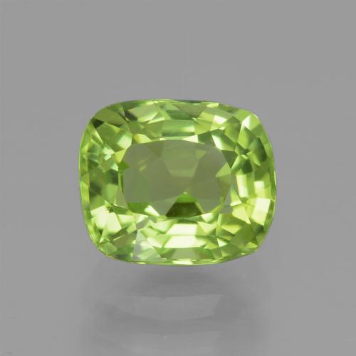 1,8 ct kissenschliff grüner Peridot aus Myanmar, Größe 7,6 x 6,5mm, Garantiert natürlicher Edelstein, VVS-VS Reinheit, 1 Stück Peridot in Mittelgrün Farbe, Mohs-Härte von 6,5 - 7 Geeignet für den täglichen Gebrauch im Schmuck, Photo A