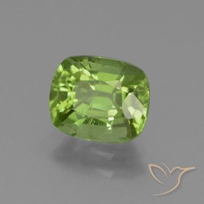 1.92 ct Green Peridot Stone, Natural Peridot in Cushion-Cut Shape for Sale