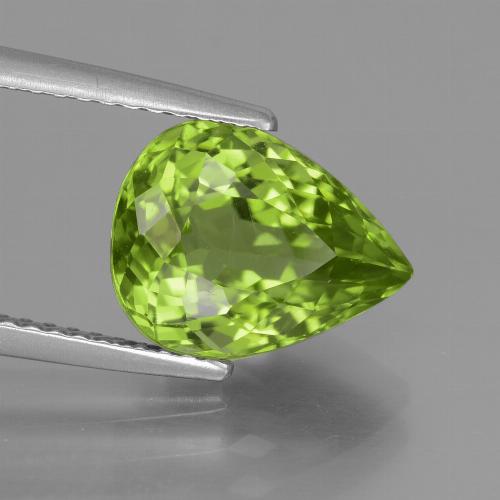 4ct Pear Facet Lively Green Peridot for sale thumb image of 4ct Pear Facet Lively Green Peridot (ID: 442936)