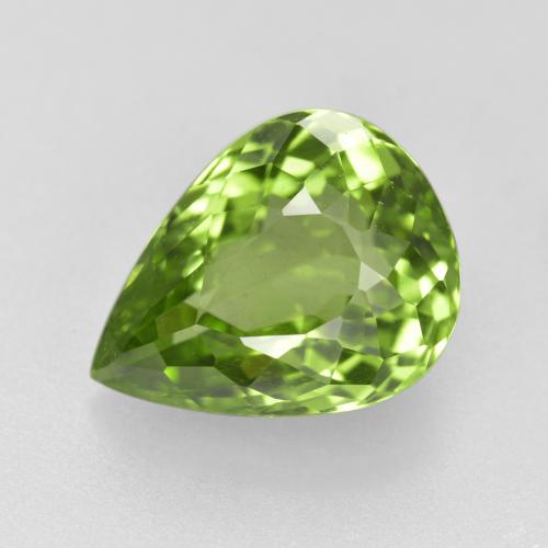 4.2ct Pear Facet Lively Green Peridot for sale thumb image of 4.2ct Pear Facet Lively Green Peridot (ID: 442940)