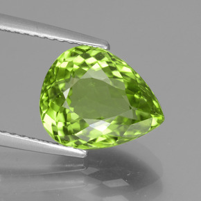 4.2ct Pear Facet Lively Green Peridot for sale thumb image of 4.2ct Pear Facet Lively Green Peridot (ID: 442941)
