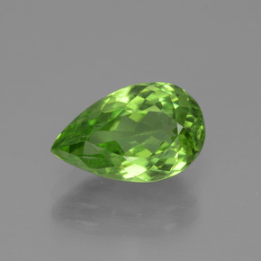 Medium Green Peridoto Gem - 3.6ct Sfaccettatura a pera (ID: 443114)