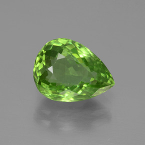 3.8ct Pear Facet Lively Green Peridot for sale thumb image of 3.8ct Pear Facet Lively Green Peridot (ID: 443115)