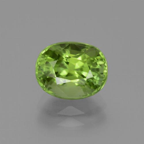 Ярко-зеленый Хризолит Камень - 2.6ct Фасетный Овал (ID: 445813)