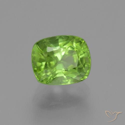 2.50 ct Green Peridot Stone, Natural Peridot in Cushion-Cut Shape for Sale