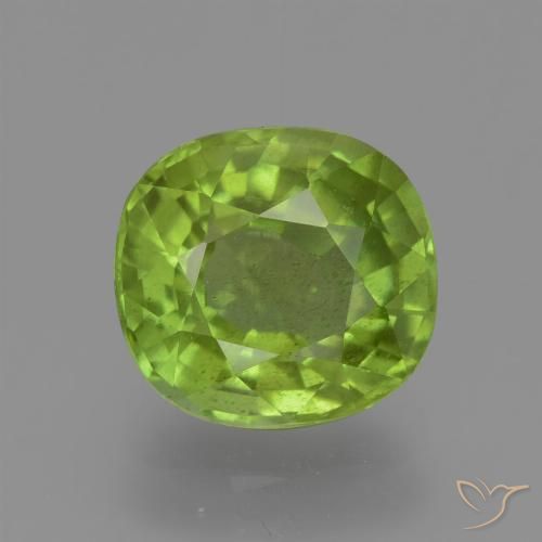 8,8 x 8,2mm ovaler grüner Peridot aus Myanmar, Gewicht von 2,8 ct, natürlicher Edelstein in VS Reinheit, 1 Stück ovaler Peridot - Farbe: Lebendiges grün, Mohs-Härte von 6,5 - 7 Geeignet für den täglichen Gebrauch im Schmuck, Photo A