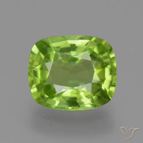 Verde medio Peridoto Gema - 2.5ct Corte en Forma Cojín (ID: 446163)