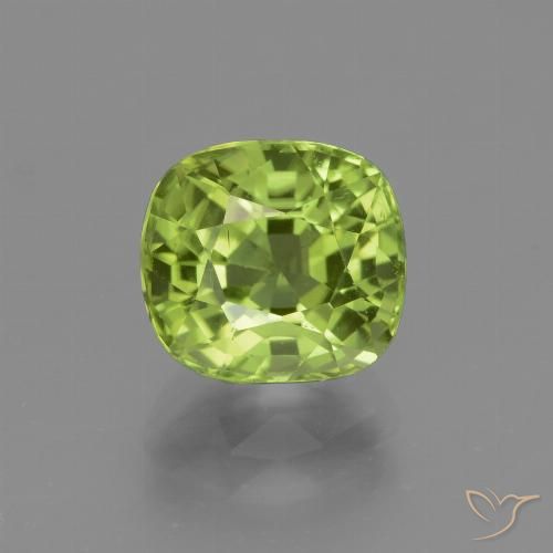2.6ct Cushion-Cut Lively Green Peridot for sale thumb image of 2.6ct Cushion-Cut Lively Green Peridot (ID: 446948)