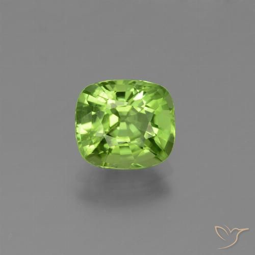 1.92ct Natural Lively Green Peridot, Cushion, VS