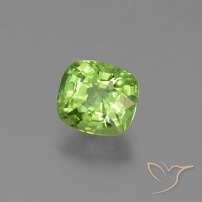 1.92 ct Green Peridot Stone, Natural Peridot in Cushion-Cut Shape for Sale