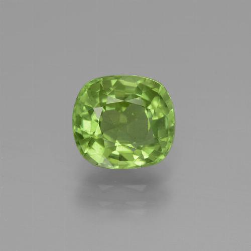 2,25 ct kissenschliff grüner Peridot aus Myanmar, Größe 8,2 x 7,5mm, natürlicher Edelstein, VS Reinheit, 1 Stück kissenschliff Peridot, Mohs-Härte von 6,5 - 7 Geeignet für den täglichen Gebrauch im Schmuck , Photo A