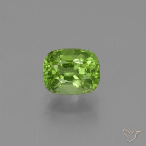 1.98ct Natural Lively Green Peridot, Cushion, VS