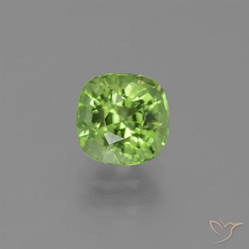 2.17ct Natural Lively Green Peridot, Cushion, VS-SI