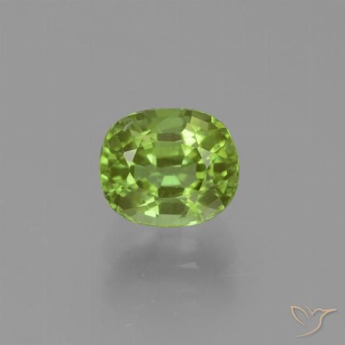 2.24ct Natural Lively Green Peridot, Cushion, VS-SI