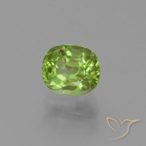 2.24 ct Green Peridot Stone, Natural Peridot in Cushion-Cut Shape for Sale