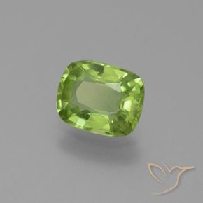 2.01 ct Green Peridot Stone, Natural Peridot in Cushion-Cut Shape for Sale
