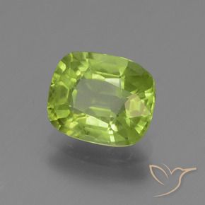 1.80 ct Green Peridot Stone, Natural Peridot in Cushion-Cut Shape for Sale