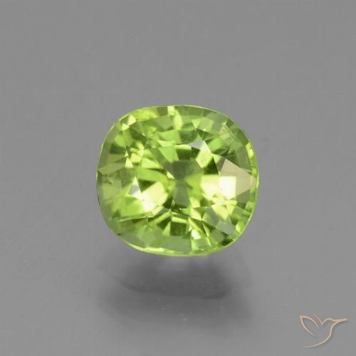 1.95ct Natural Yellowish Green Peridot, Cushion, VS
