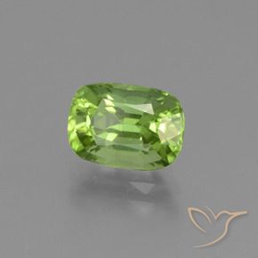 2.20 ct Green Peridot Stone, Natural Peridot in Cushion-Cut Shape for Sale