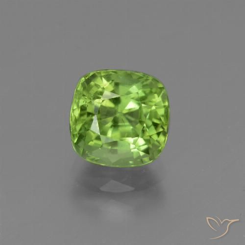 2.00ct Natural Lively Green Peridot, Cushion, VS