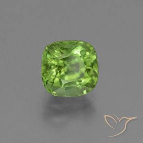 2.00 ct Green Peridot Stone, Natural Peridot in Cushion-Cut Shape for Sale