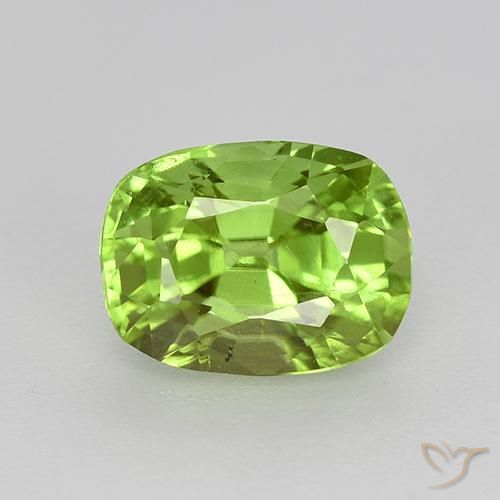 1.99ct Natural Medium Green Peridot, Cushion, VS
