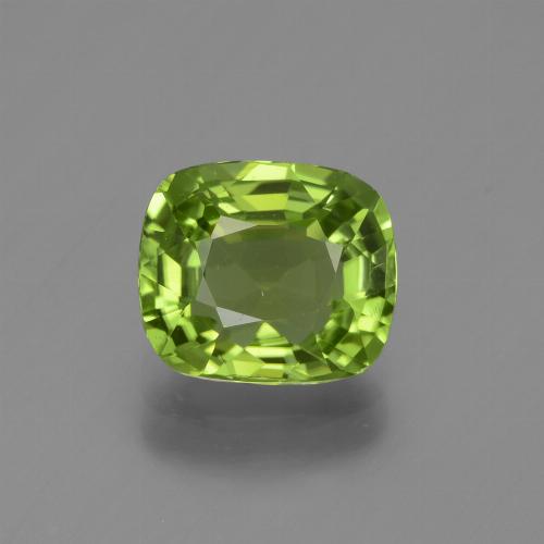 Medium Green Peridot Edelstein - 2ct Kissenschliff (ID: 447509)
